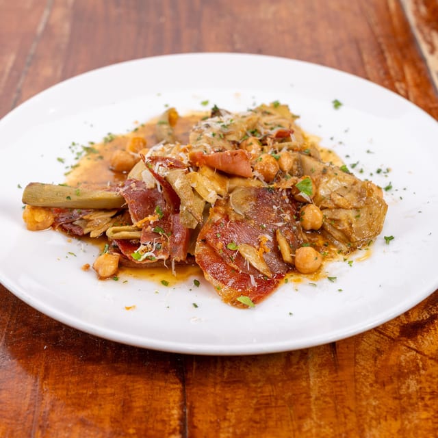 Artichokes and Serrano Ham.
